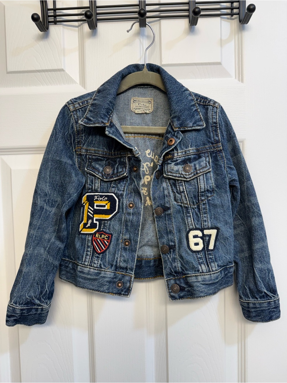 Polo by Ralph Lauren Kids Blue Denim Jacket with Patch Accents